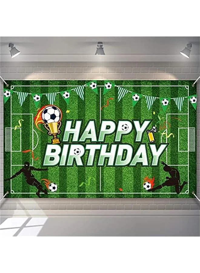 RYNX Soccer Theme Birthday Party Backdrop Football Field Photo Background for Kids (180 cm x 110 cm) ciwh0