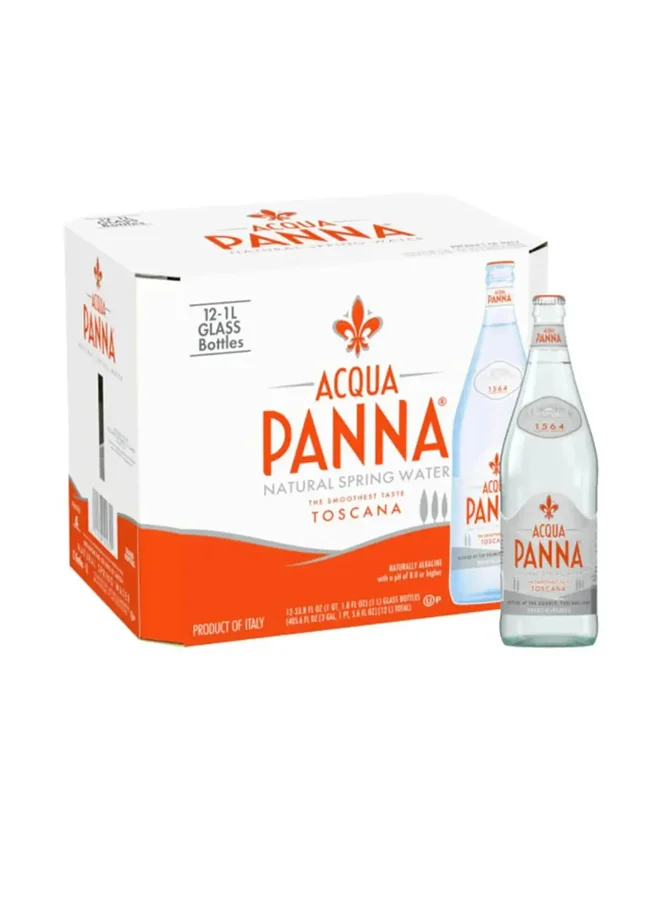 Acqua Panna Natural Mineral Water Premium Glass (12 x 1L) fkw9v