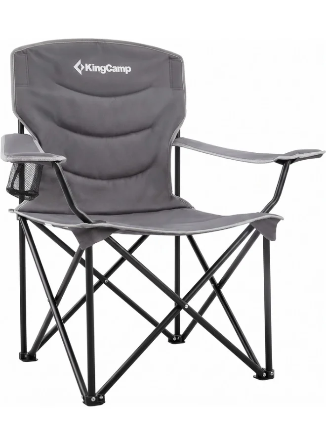 KingCamp Folding Camping Chair with Padded Seat and Cup Holder (Blue, 136kg Capacity) l0v87