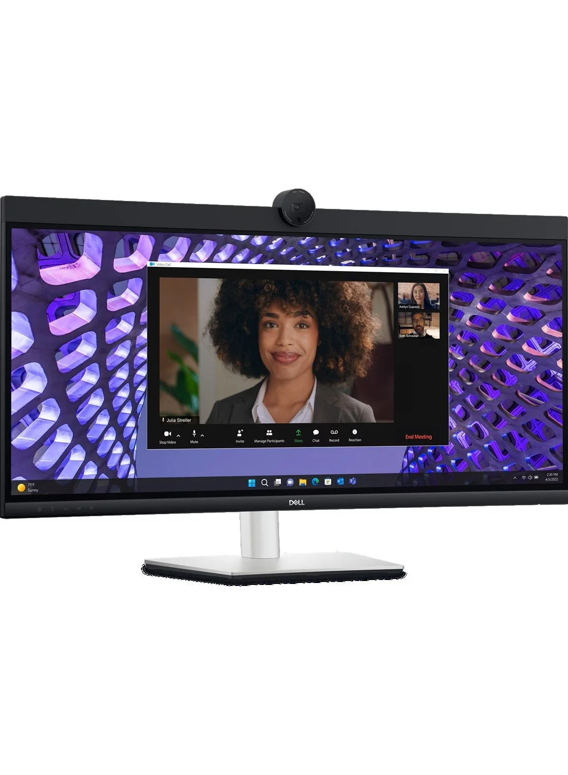 Professional 34-Inch Curved Video Conferencing Monitor Ultra-Wide LED Display (Black/Silver, 34-Inch) nx97h
