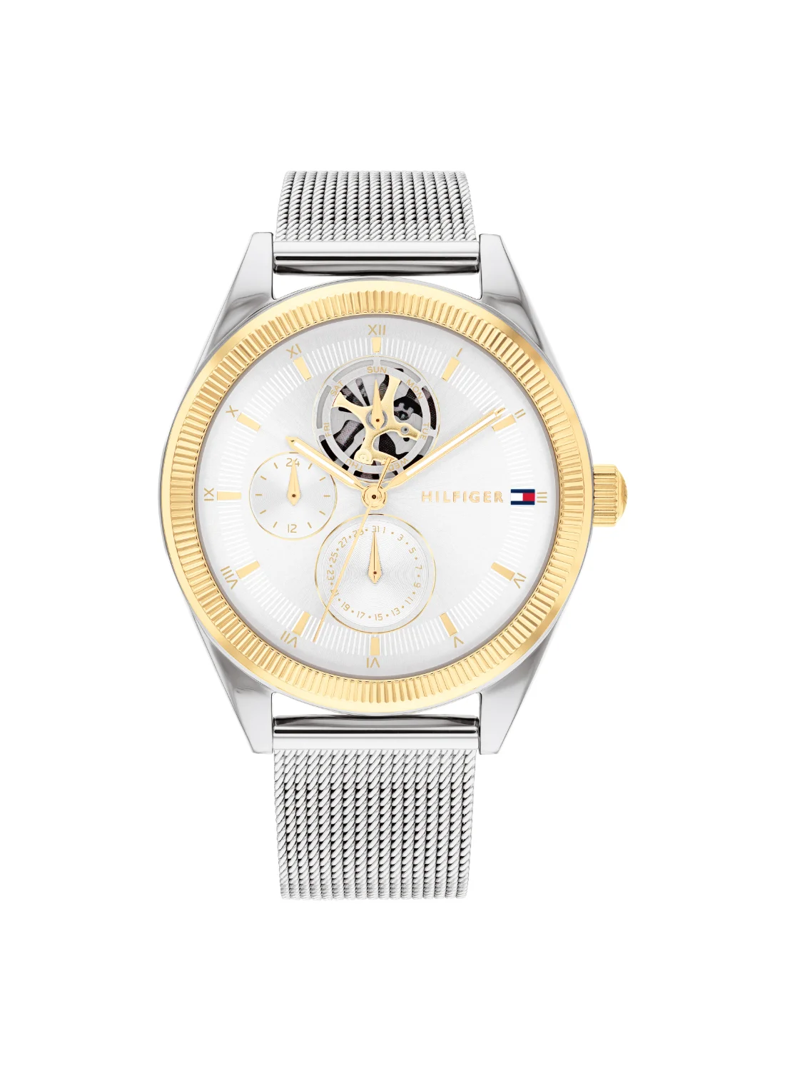 Premium Analog Quartz Women's Watch Stainless Steel Silver White Dial (One Size) 38bki