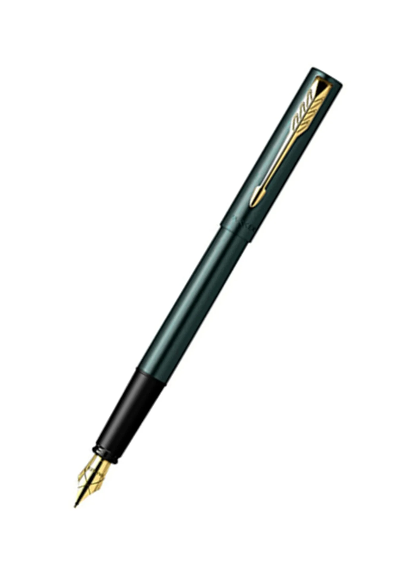 Premium Fountain Pen Fine Tip With Green Barrel And Gold Trim (1 Piece) r31pu