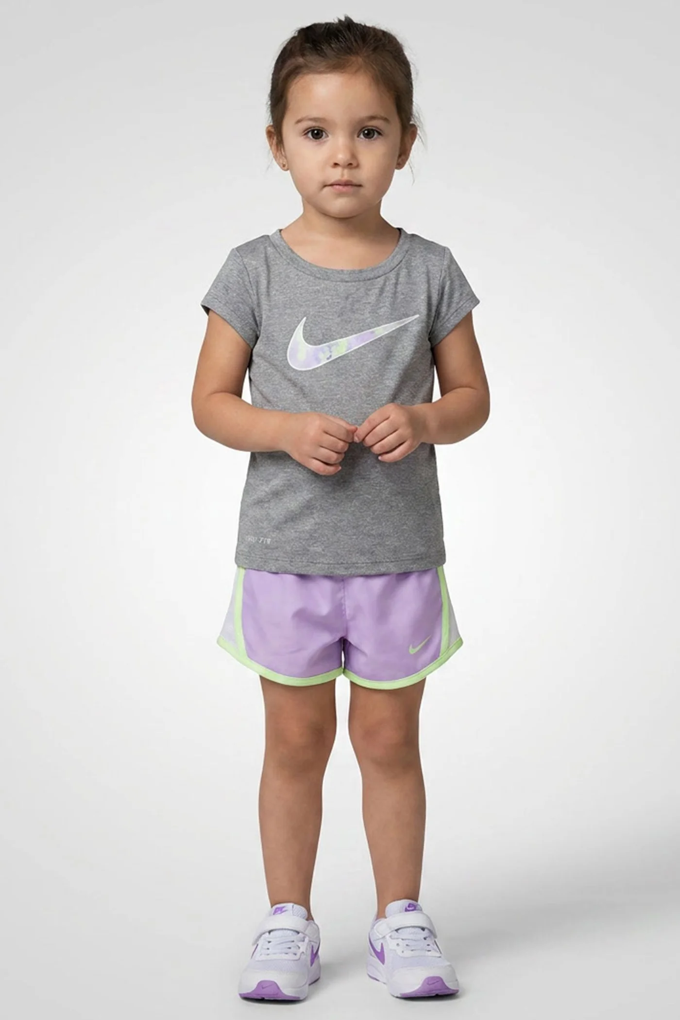 Athletic Toddler Girl 2-Piece Short Sleeve T-Shirt and Shorts Set (Multicolor, 2T) rhowc