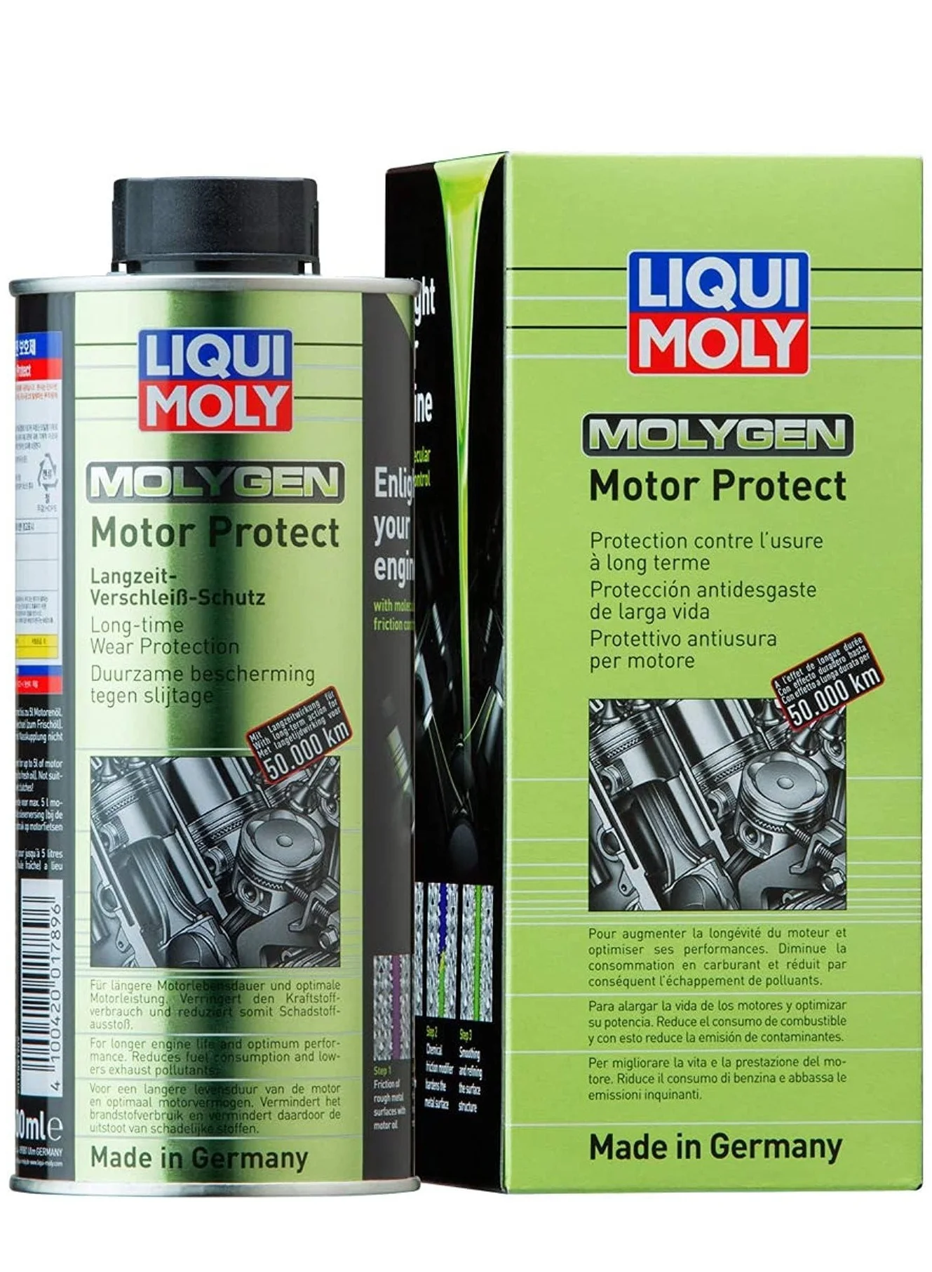 LIQUI MOLY Molygen Motor Protect Engine Oil Additive (Premium Friction Modifier, 500 mL) jv60s