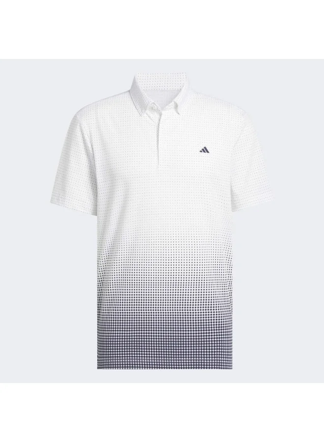 Sport Go-To Printed Polo Shirt Premium Breathable Athletic Wear (White, Medium) 6b2h9