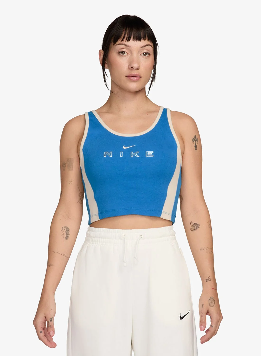 Athletic Street Graphic Cropped Tank Top Premium Cotton Casual Wear for Women (Black, Small) 6u9dy