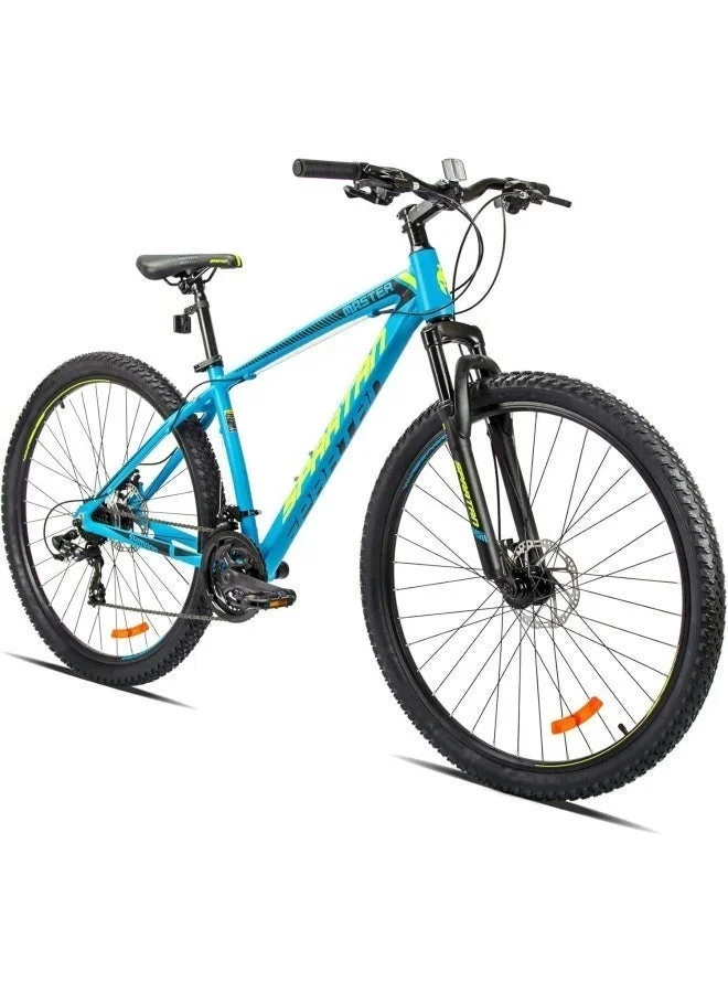 Spartan Hardtail Mountain Bike 21-Speed Gear System with 29-Inch Wheels (Sea Blue) d36qh