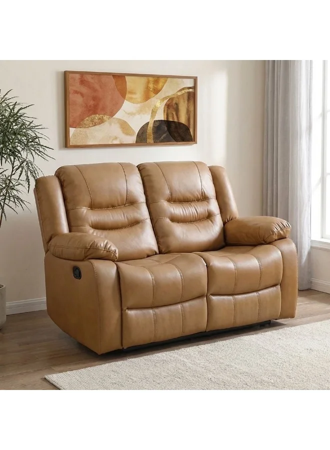 Danube Home Dazler 2 Seater Recliner Sofa Modern Living Room Furniture (Brown, 153 x 94 x 104 cm) r7wq5