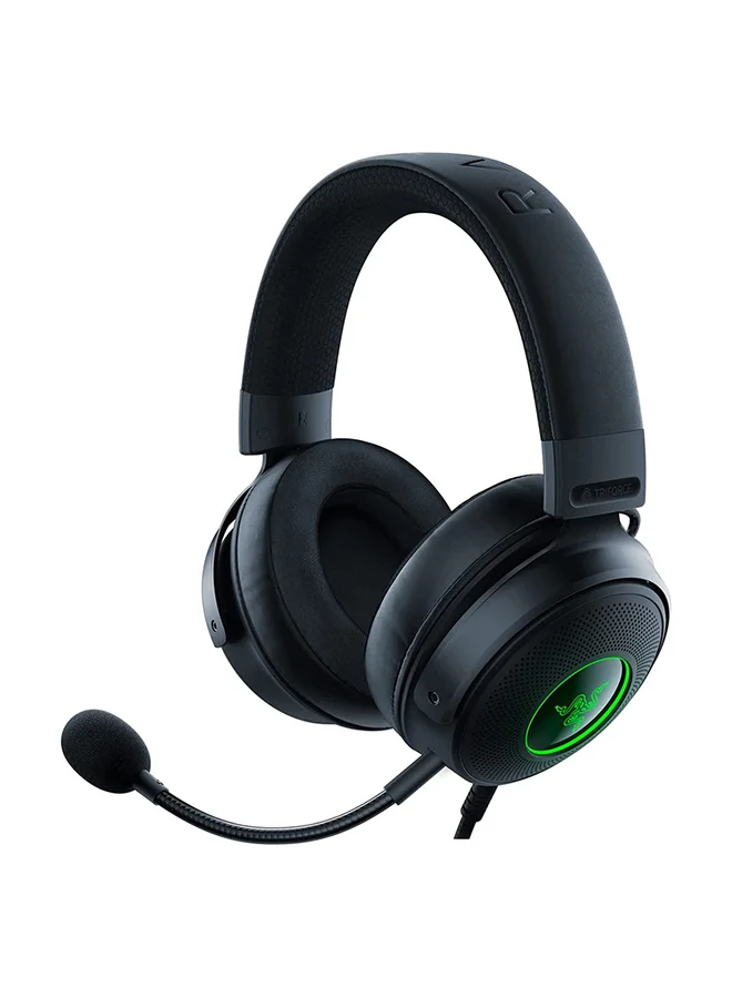 Premium Wired USB Gaming Headset with 50mm Titanium Drivers and Memory Foam Cushions (Black) gy220