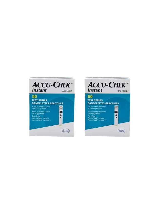 Accu-Chek Instant Blood Glucose Test Strips (100 Count, 2 Packs of 50) imtkv