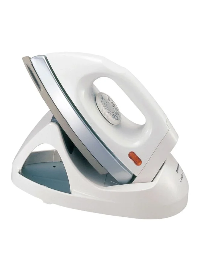 Premium Cordless Dry Iron 1000W Lightweight Fabric Presser with Stainless Steel Soleplate (White, 1 Unit) sajgg