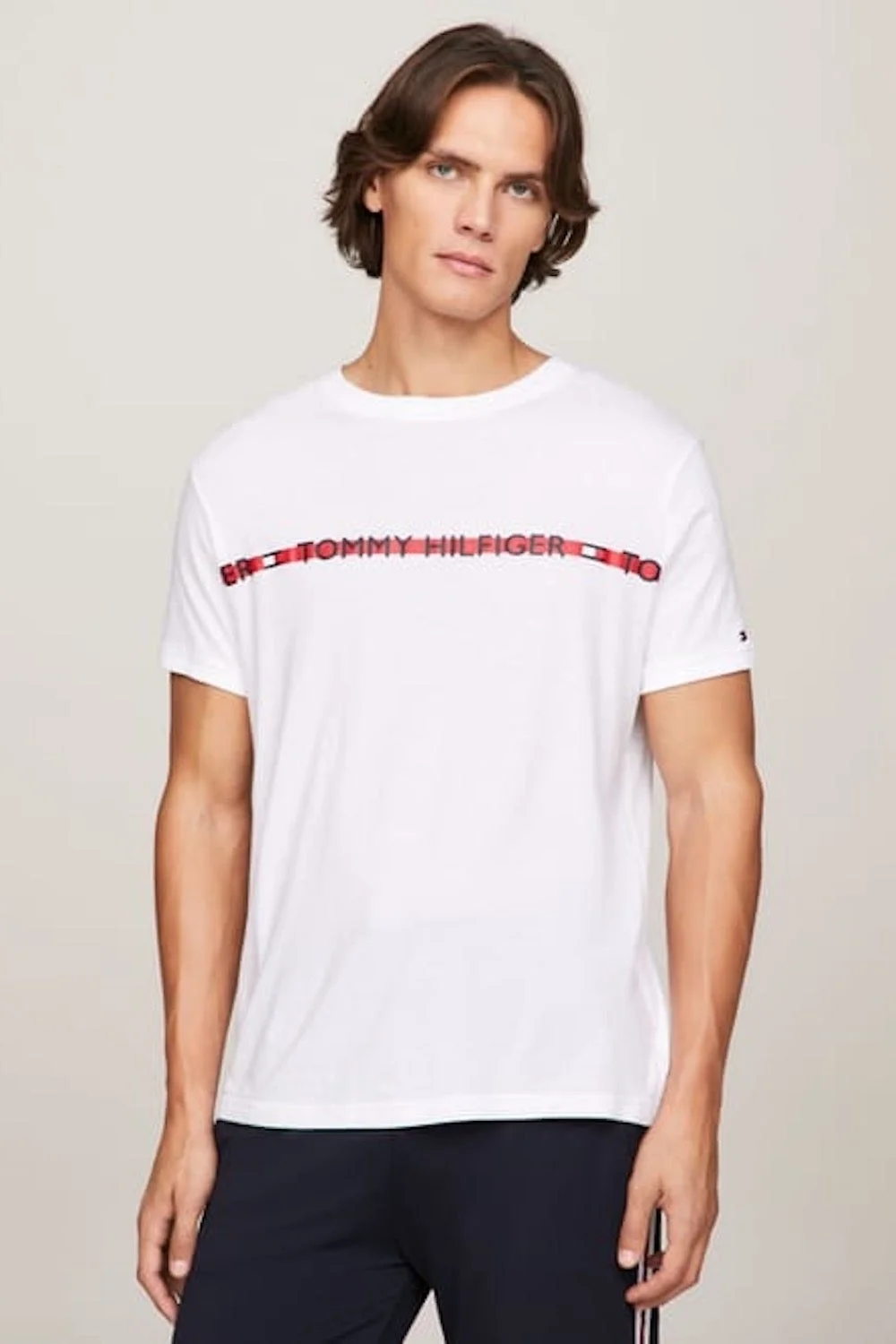 Premium Crew Neck Logo T-Shirt for Men (Solid, Large) 3neeh