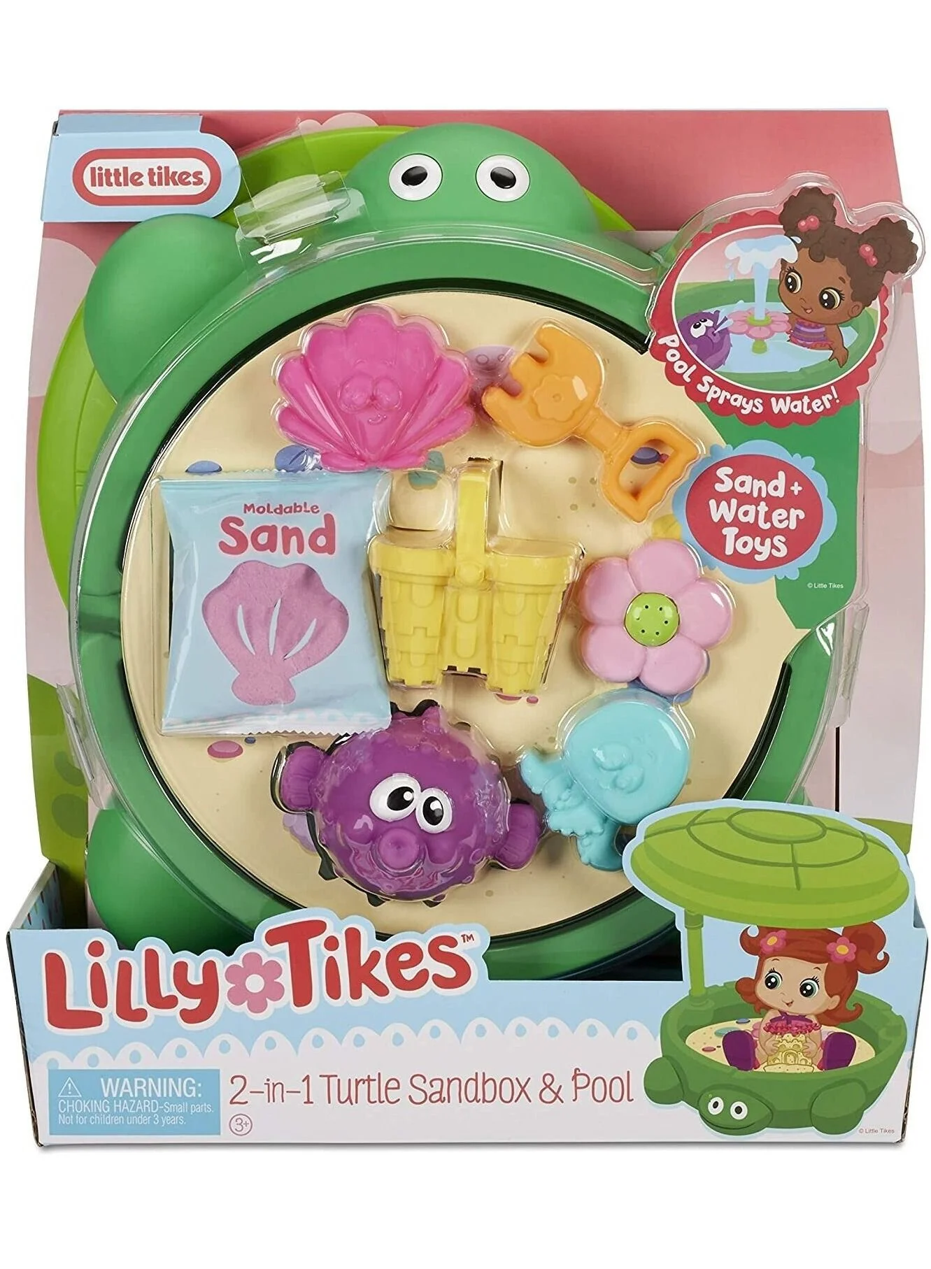 Premium Turtle Sandbox and Pool 2-in-1 Activity Set for Kids (Green, 100 cm) xhd9t