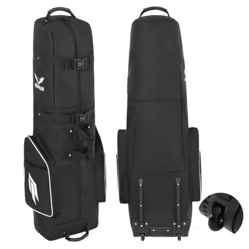 Gofly Golf Travel Bag with Wheels and Shoe Compartment (900D Polyester, Waterproof, Soft-Sided) 2a81r