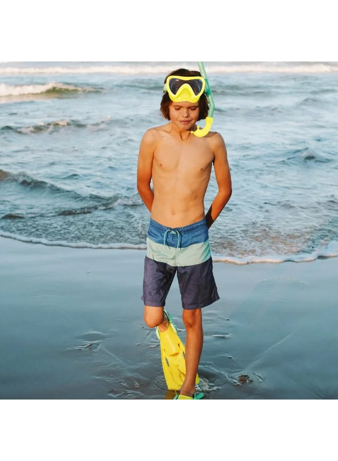 SUNNY LIFE Kids Dive Set Sea Seeker Snorkel Mask and Fins (Medium, Blue) f9y8z