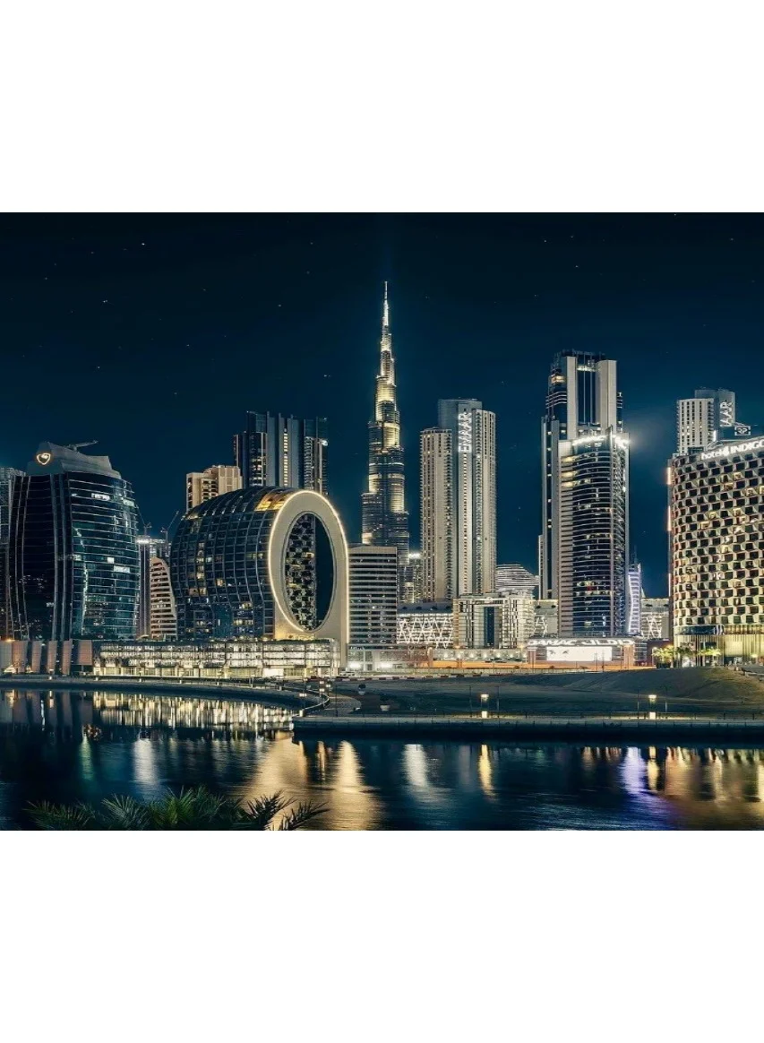 Anna Dubai Skyline Night Jigsaw Puzzle Premium Cardboard Cityscape Art (1000 Pieces) ljfu0
