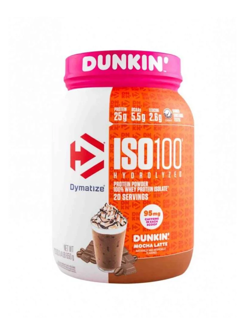 Dymatize Iso100 Whey Protein Isolate Premium Mocha Latte Flavor (660 g, 20 Servings) nuj5f