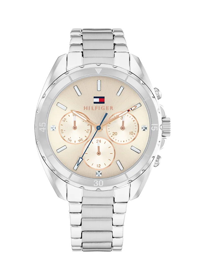 Premium Analog Quartz Women's Watch with Taupe Stainless Steel Case (One Size) ujjzu