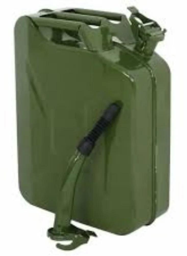 KNP Heavy-Duty Metal Fuel Storage Container (10 L) - Premium Gasoline Transport Jerry Can for Automotive and Industrial Use 8fjbk