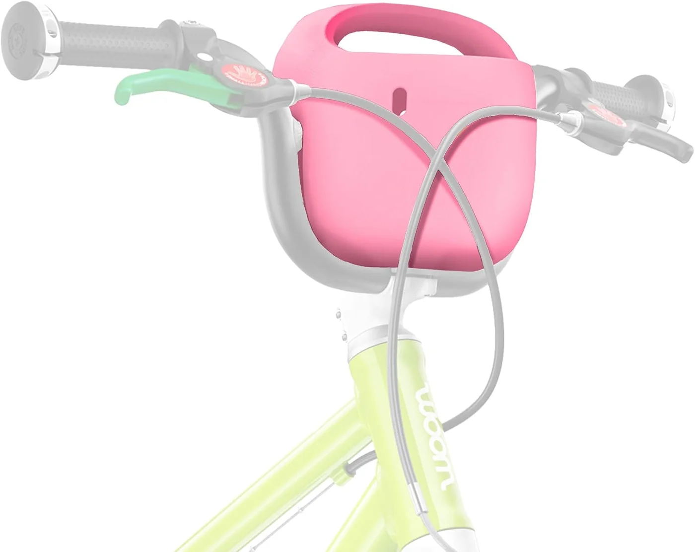 Premium Kids Bike Handlebar Basket - Lightweight EVA Storage Accessory for Children Bicycles - Easy Snap-On Design (Pink) 8b5k9