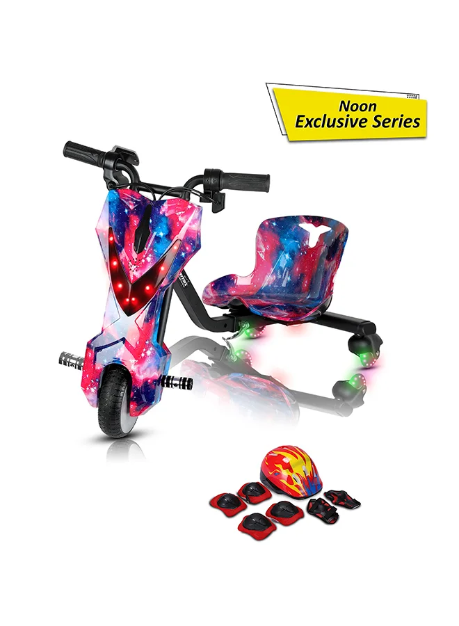 Premium Electric Stunt Drifting Scooter 360 Degree Spin with Bluetooth and Protective Gear (Candy Pink, 80 kg Load Capacity) xtdb3