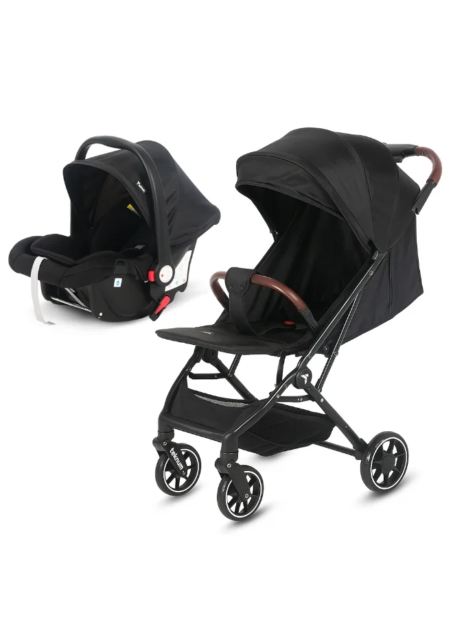 TEKNUM Cabin Plus Travel System Lightweight Stroller (Black, Compact Fold) bru0q