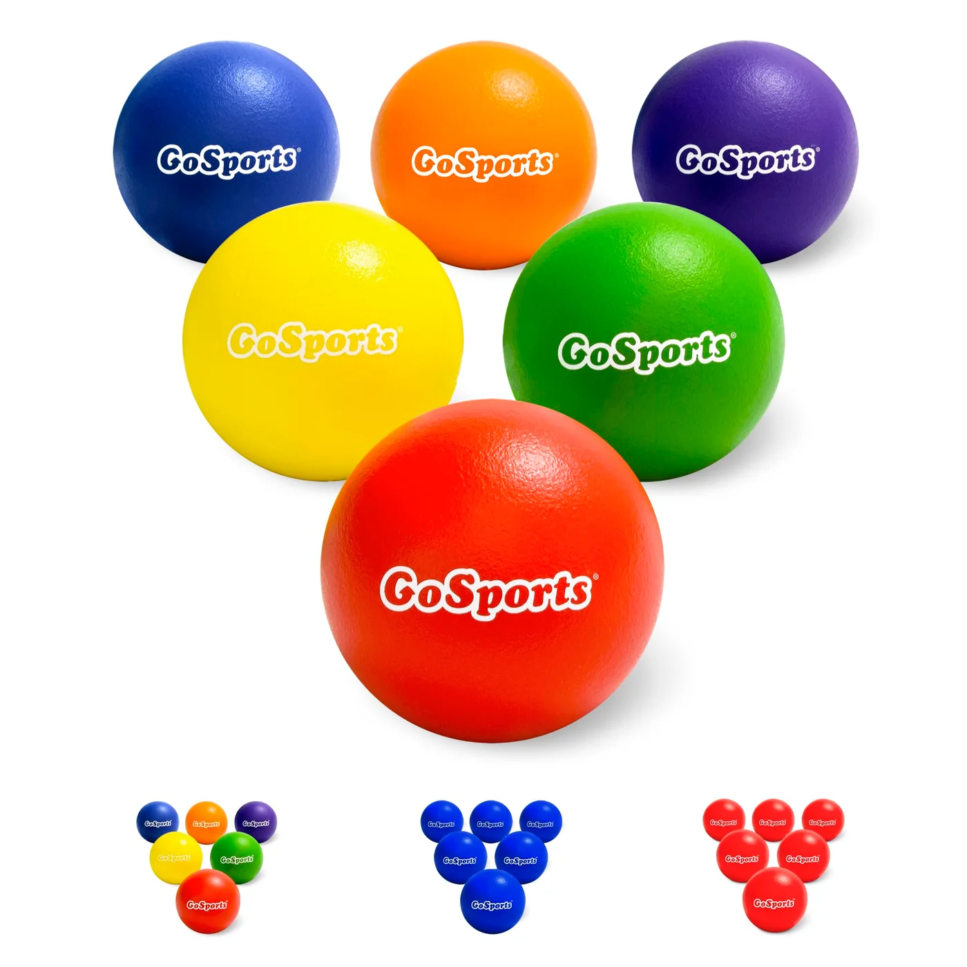 Premium Soft Skin Foam Playground Dodgeballs (6-Pack Set, 15 cm) Multicolor for Kids 3kuox