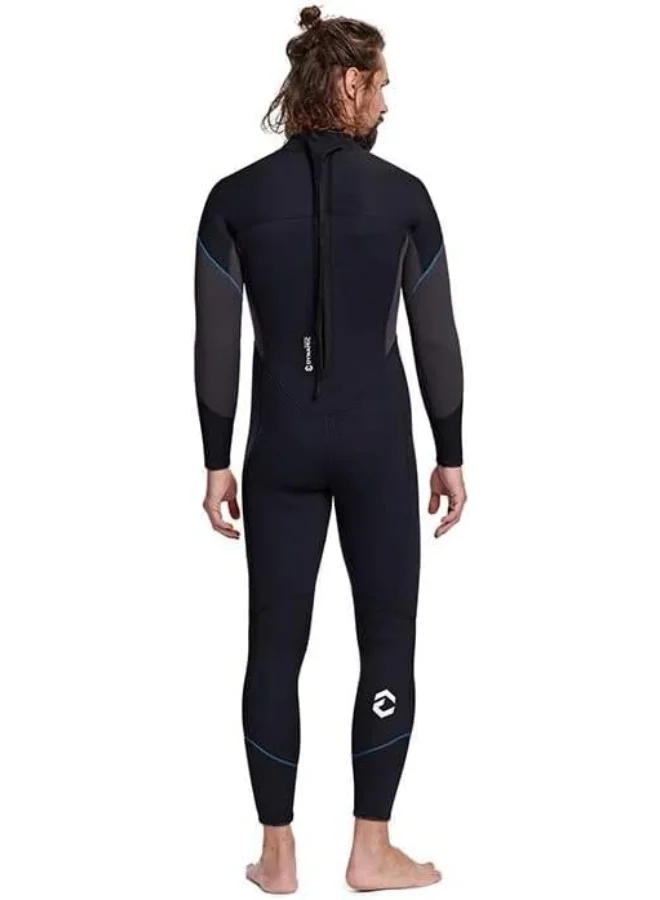 DYNAMIC NORD Fullsuit Wetsuit 3mm Premium Neoprene Diving Gear for Men (Black/Grey, 3mm) fkk9h