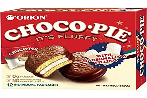 Orion Choco Pie Premium Chocolate Coated Marshmallow Cakes (12 Pieces, 348g) 94xgb
