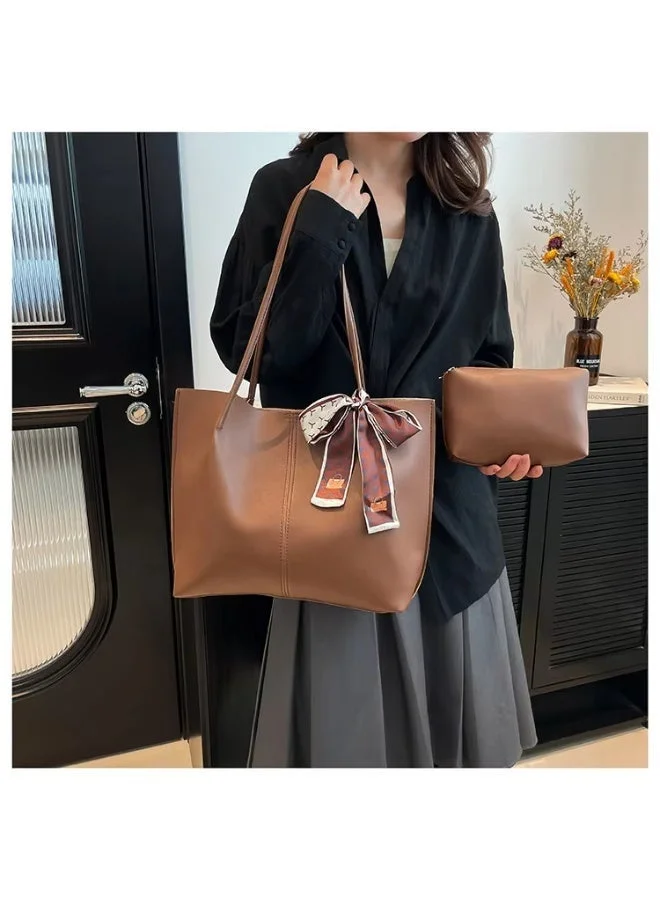 Elegant PU Leather Tote Bag for Women ¨C Large Shoulder Handbag with Matching Pouch ¨C Premium Lightweight Everyday Work & Casual Bag 43tsp