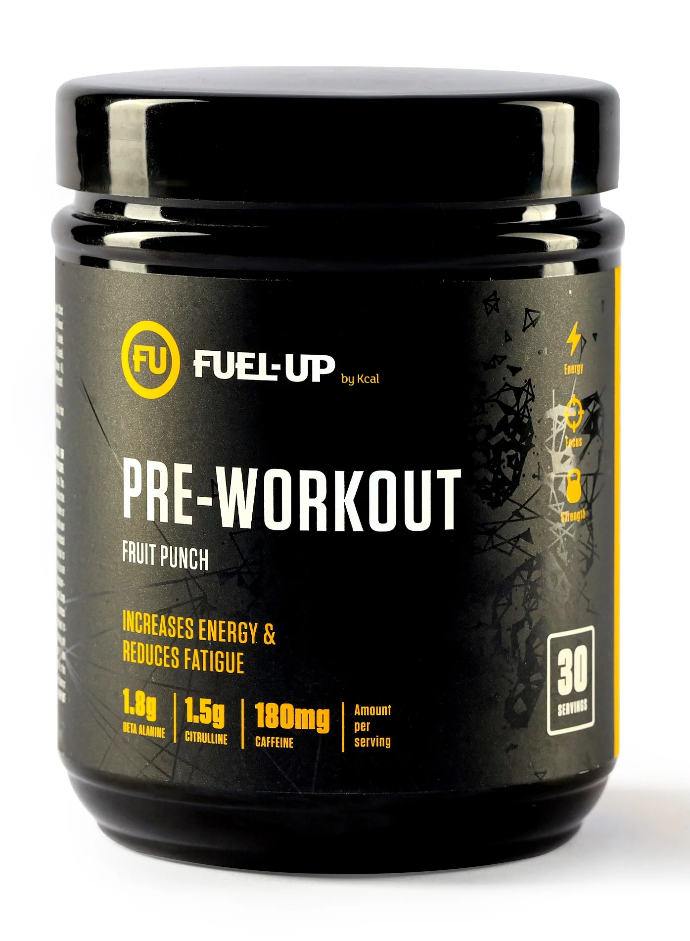 FUEL-UP by Kcal Pre Workout Powder Fruit Punch Flavor (30 Servings, 300g) 7qkad