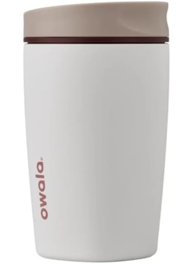 Premium Insulated Stainless Steel Coffee Tumbler, Reusable Travel Mug for Hot and Iced Drinks (White, 355 mL) 1532j