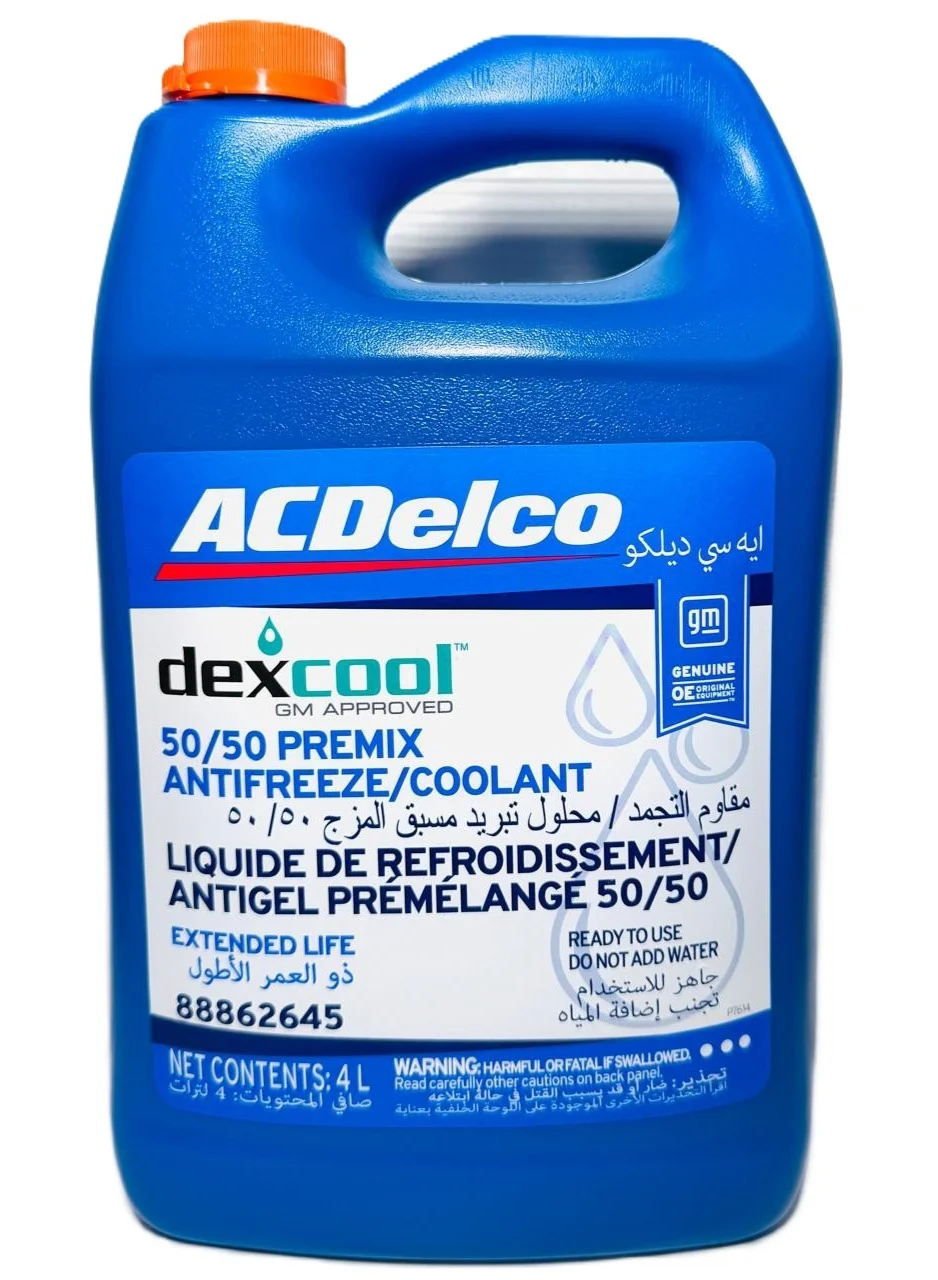 Ac Delco DEX-COOL Antifreeze Coolant Premixed 50/50 (Orange, 4L) 1tgs3