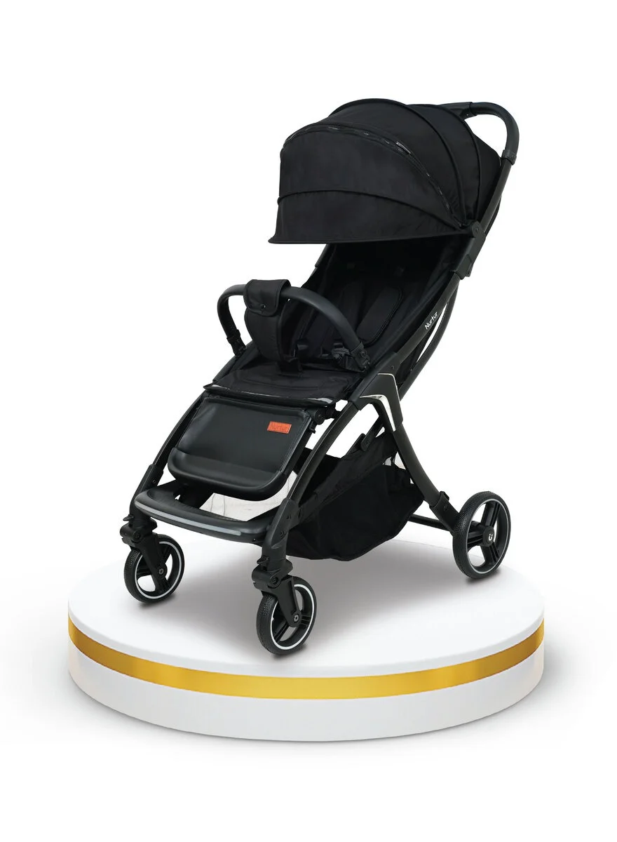 Nurtur Aspen Baby Stroller with Leatherette Details and One-Hand Fold Design (Black, 0-36 Months) tuq2q