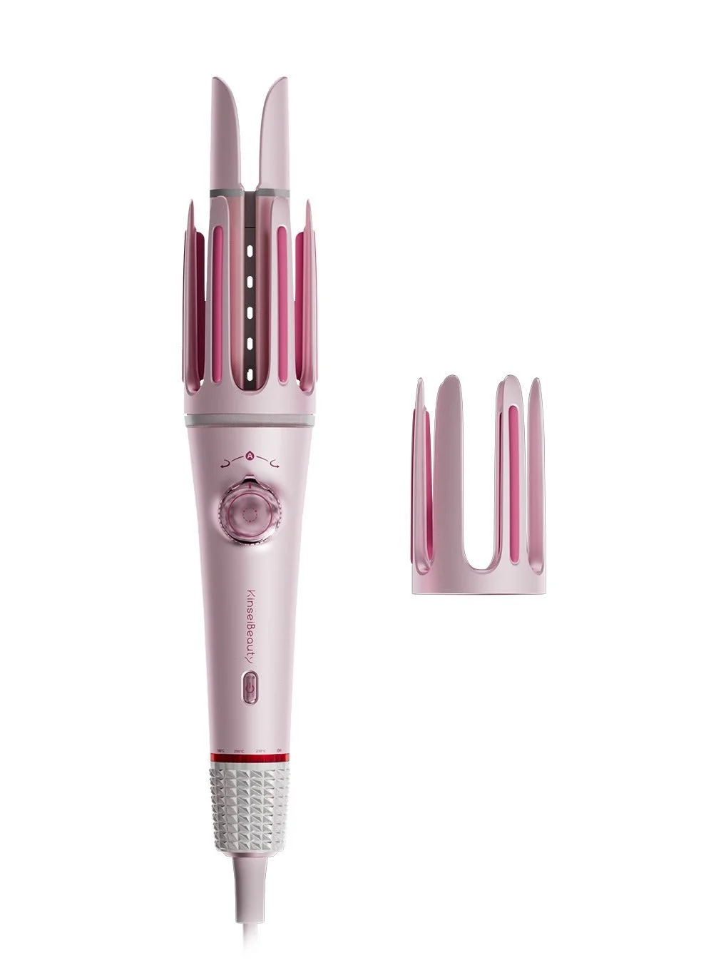 KinseiBeauty Professional 2-in-1 Automatic Curling Wand with Negative Ion Technology and 3 Temperature Settings (2 Replaceable Claws) 7n9up