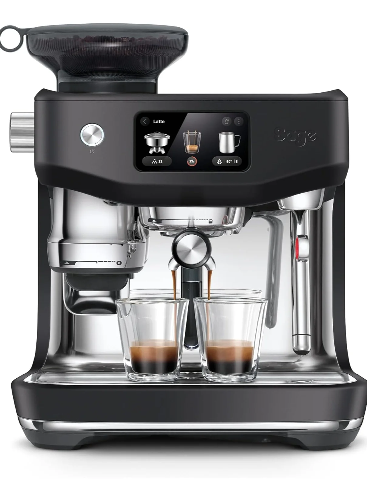Premium Espresso Machine with Integrated Grinder and Touchscreen Control (Black Truffle, UAE Version) 1ljfm