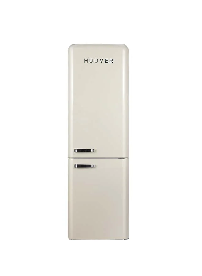 HOOVER Retro Style Bottom Mount Refrigerator with Total No Frost and Humidity Control (Cream, 300 L) ph5p0