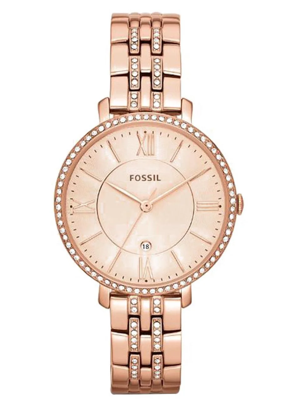 Premium Women Crystal Studded Analog Watch Stainless Steel Quartz Timepiece (Rose Gold, 36 mm) q0o3e