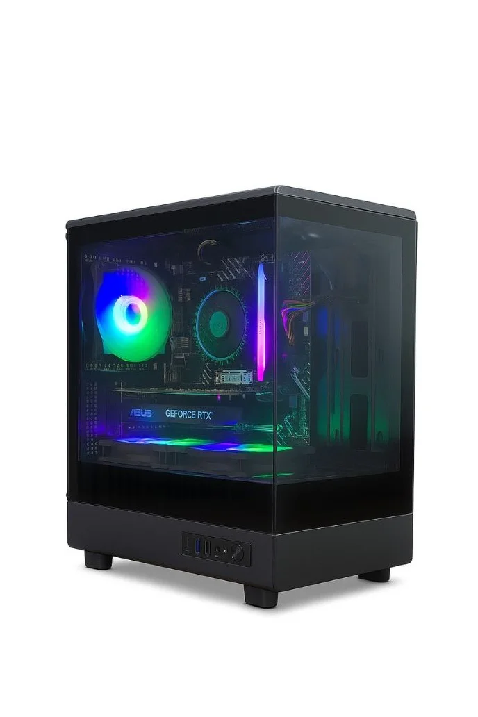 DarkFlash Gaming Desktop PC (Intel i5-12400F, 16GB RAM, 500GB NVMe SSD, Graphics Card, Windows 11) Black u2ioj
