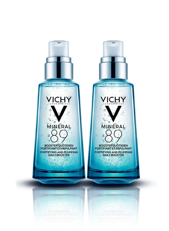 VICHY Mineral 89 Daily Booster Face Serum Hydrating and Plumping Care (2 x 50 mL) cww9f