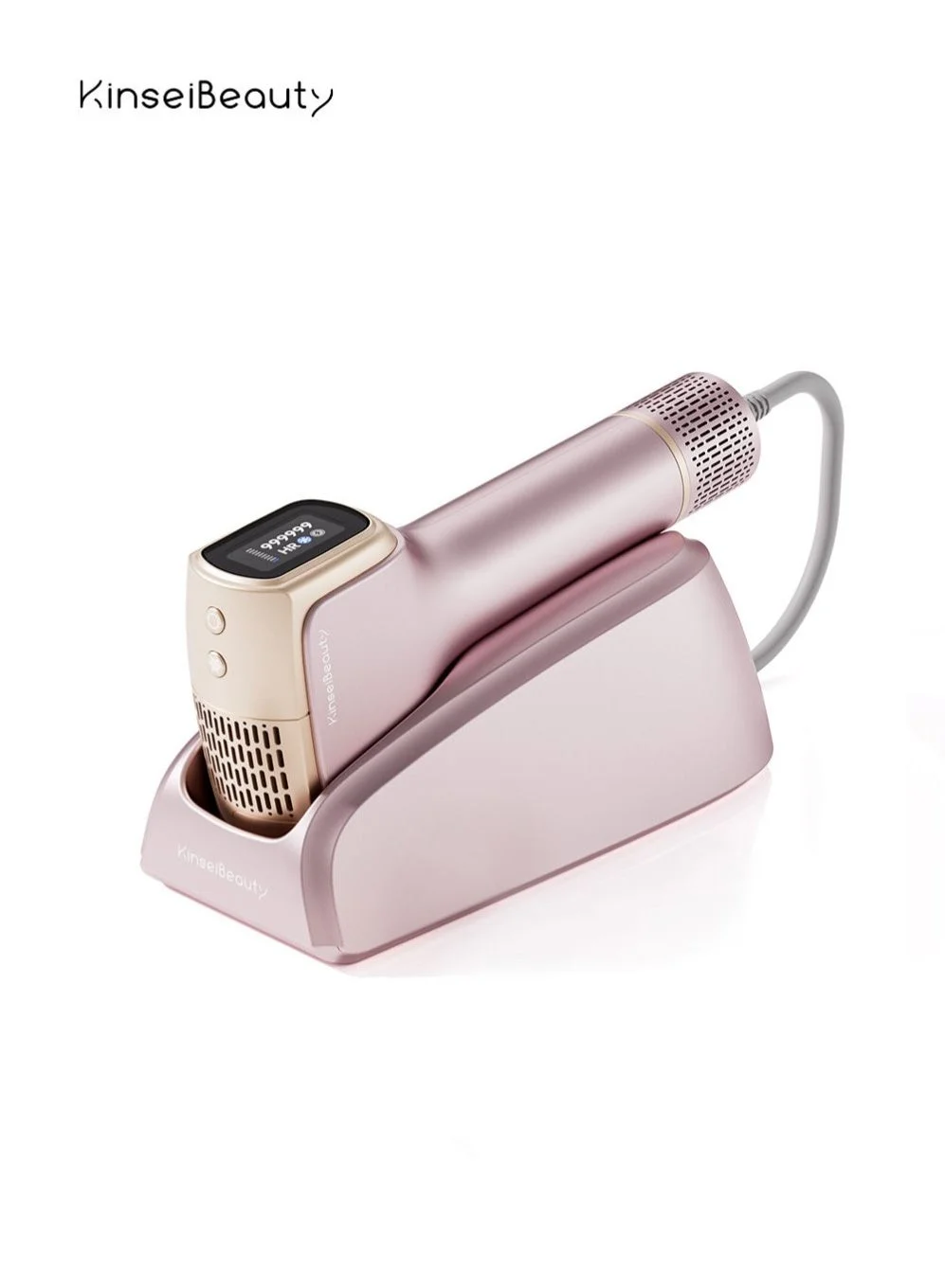KinseiBeauty IPL Hair Removal Device with Ice Cooling and 10 Energy Levels (999,999 Flashes, 3.9cm2 Light Outlet) v2rd0