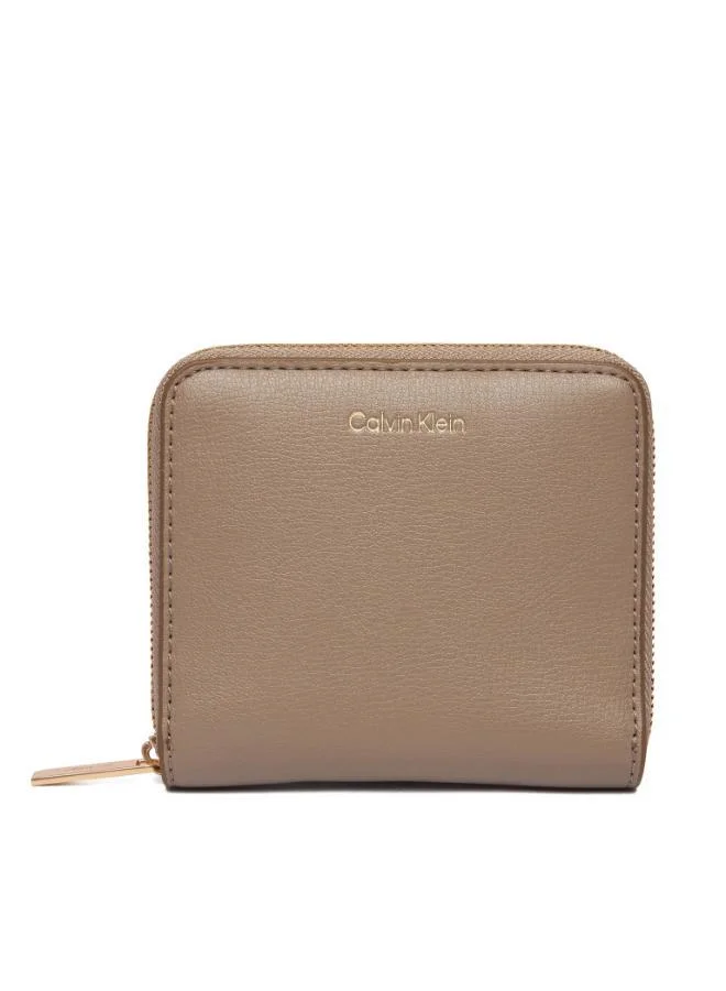 Premium Metallic Logo Zip-Around Wallet Genuine Leather Organizer for Women 62uax