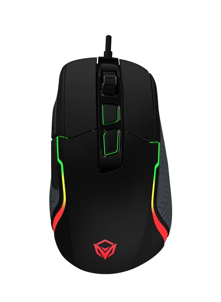 Meetion Professional Macro Gaming Mouse POSEIDON G3360 Ergonomic High-Precision Optical Sensor (Black, 1 Unit) 0je1f