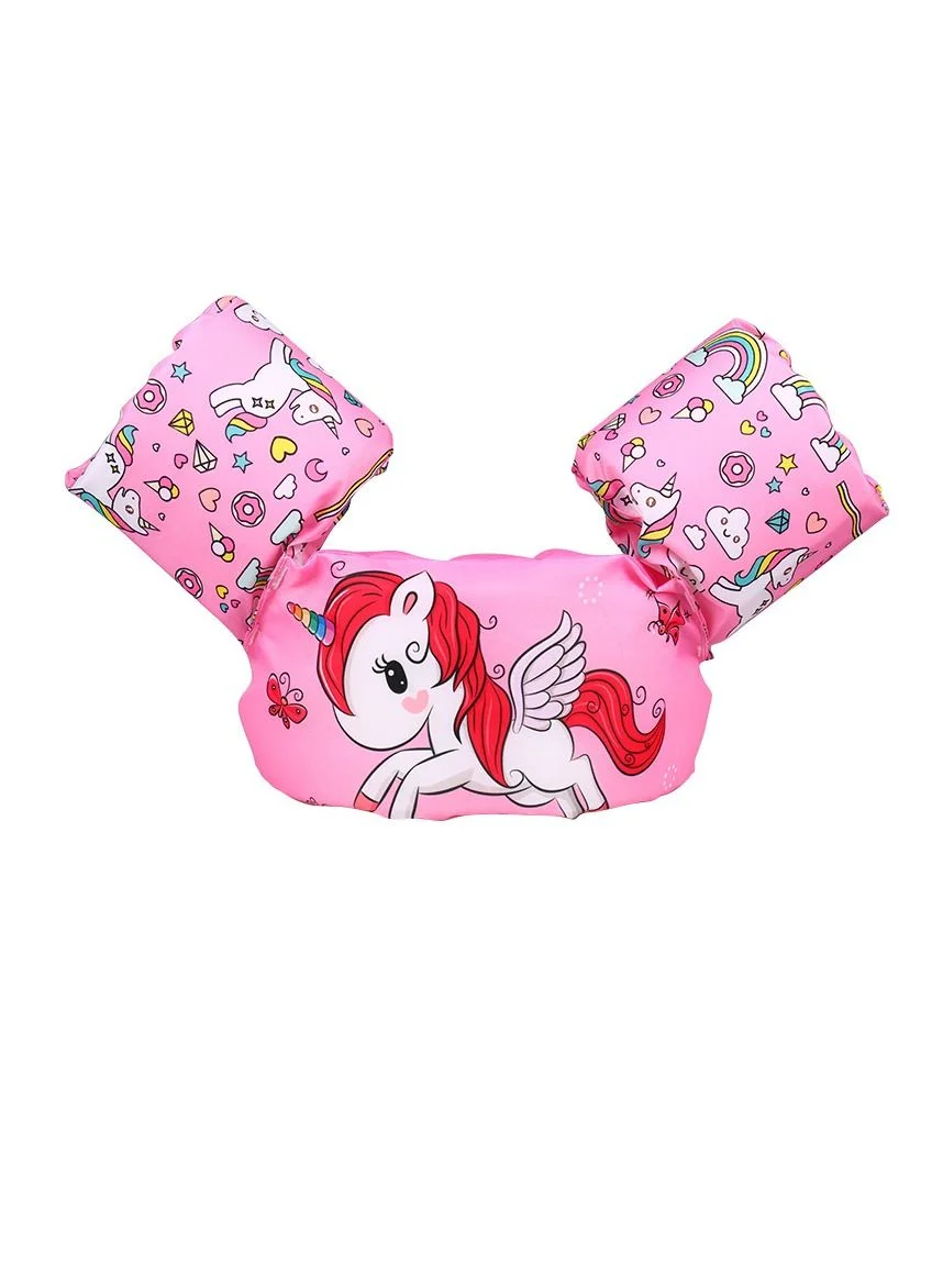 Bluejw Unicorn Print Swimming Life Jacket for Toddlers (Safety Buoyancy Vest, Pink, 15 kg) sdfzs