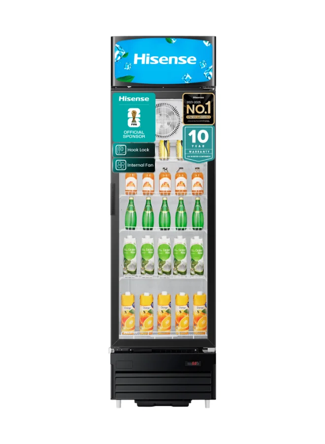 Premium Single Door Display Showcase Refrigerator (396 L, Multicolor) bz51l