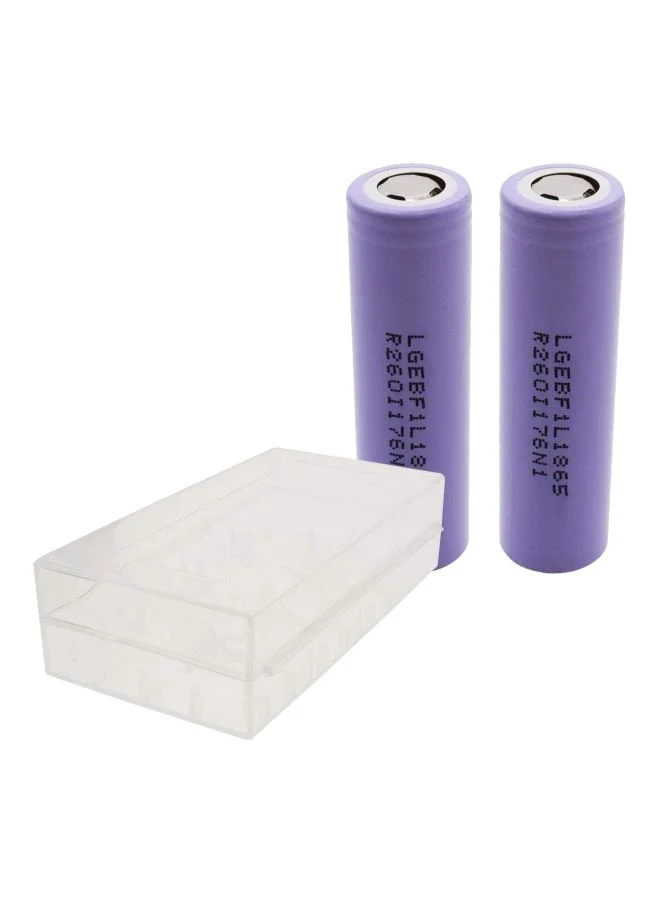 Ultra-HD 18650 Li-Ion Rechargeable Battery Set (3.6V, 3350mAh, 2-Pack, White) orts5