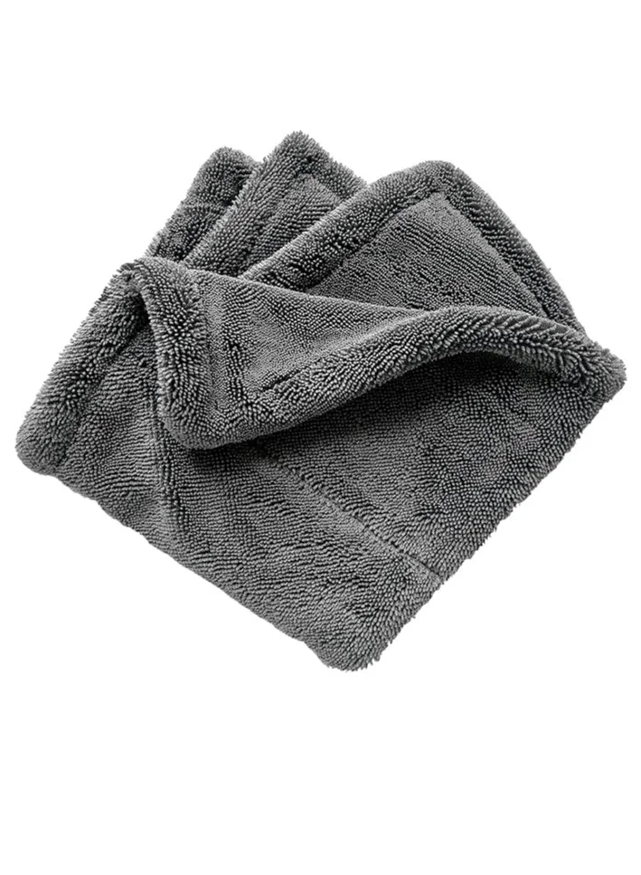 Nakhl Car Drying Towel Extra Thick 1400GSM Microfiber (Grey, 40x60cm) Premium Absorbent Cloth for Vehicles and Household Surfaces gk8z2