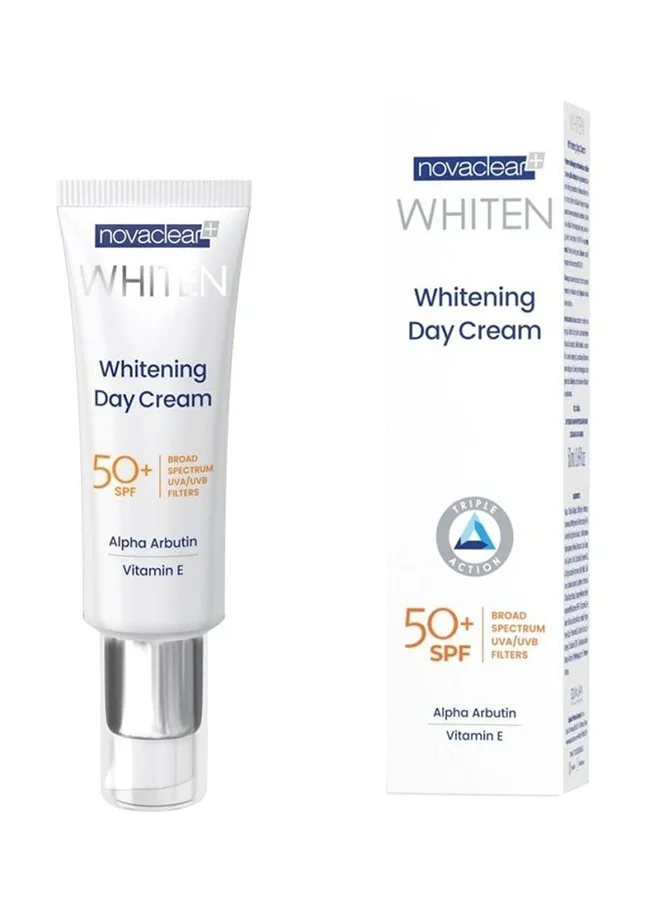 Novaclear Whiten Day Cream SPF 50+ Brightening Face Moisturizer for Even Skin Tone (50 mL) wi6x0