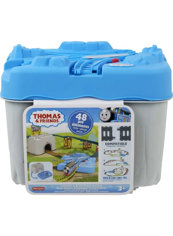 Build-and-Play Train Track Construction Set with Storage Bucket (Kids Educational Toy) 0a60t