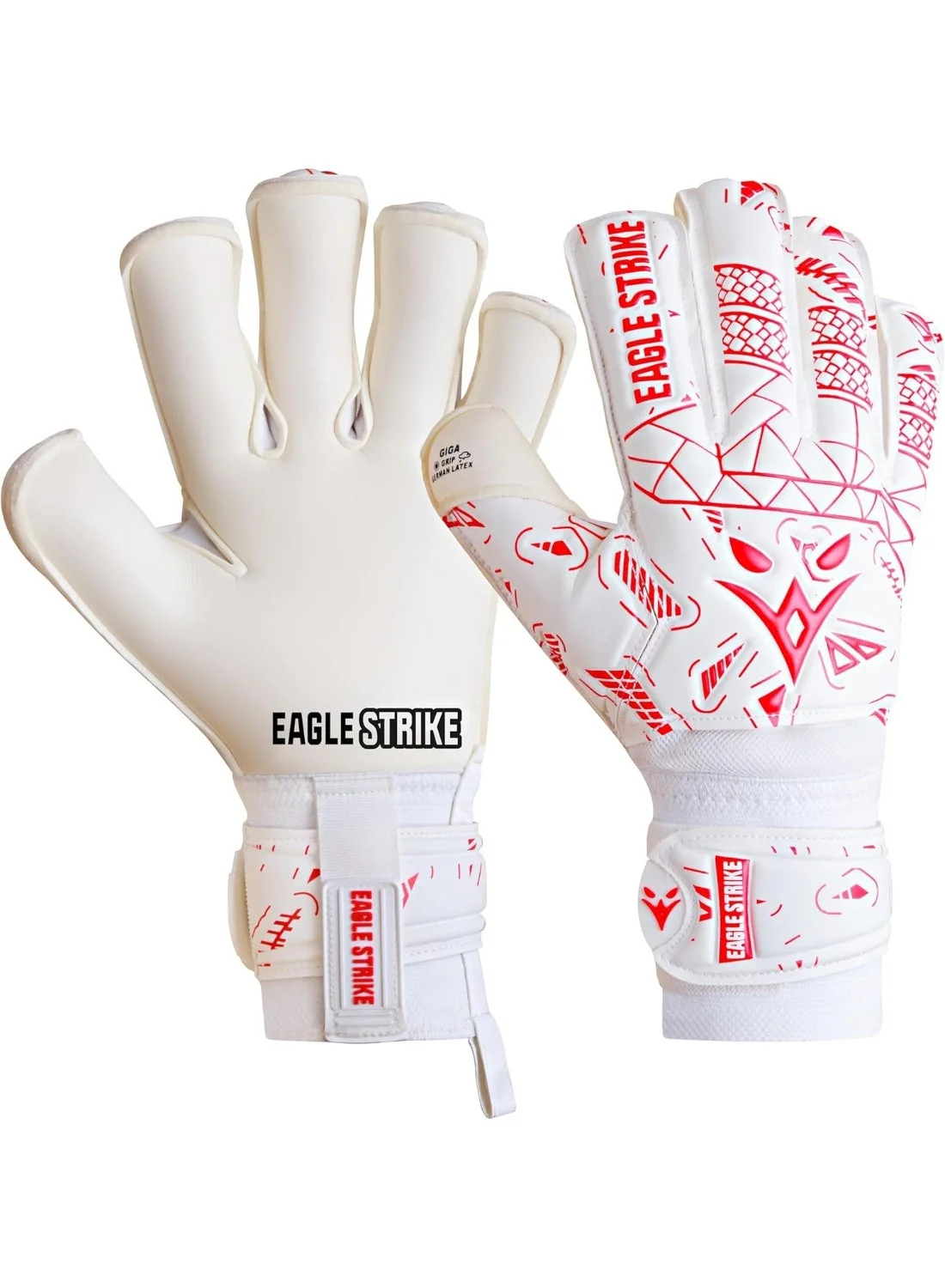 Eagle Strike Professional Soccer Goalie Gloves with Finger Protection (4mm German Giga Latex, Size 11) gdj04